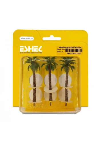 Eshel Maket Washingtonia Palmiye 8cm 3lü