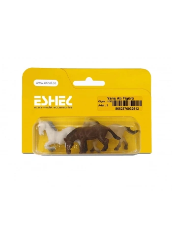 Eshel Maket Yarış Atı Figürü 1/50 3lü
