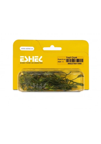 Eshel Maket Yeşil Çiçek 8cm 5li