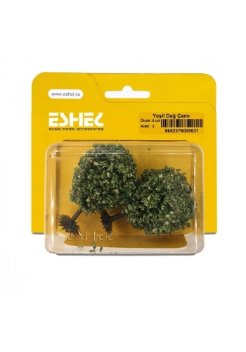 Eshel Maket Yeşil Dağ Çamı 8cm 2li
