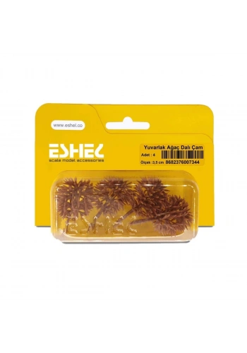 Eshel Maket Yuvarlak Ağaç Dalı Çam 3.5cm 4lü