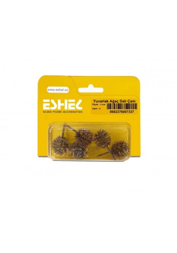 Eshel Maket Yuvarlak Ağaç Dalı Çam 3cm 5li
