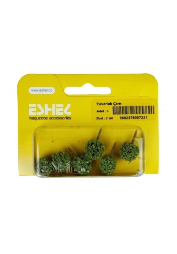 Eshel Maket Yuvarlak Çam 2cm 6lı