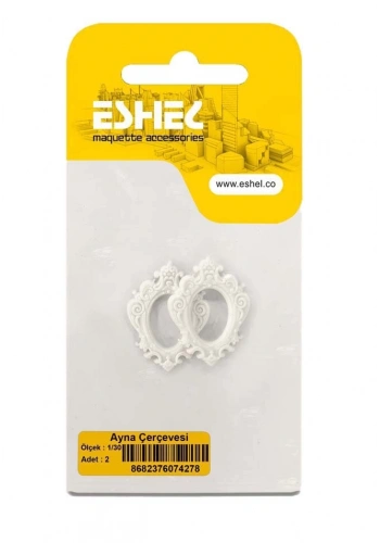 Eshel Maket Yuvarlak Resim Çerçevesi 1/30 2li