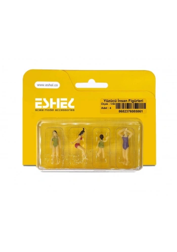 Eshel Maket Yüzücü İnsan Figürleri 1/50 4lü