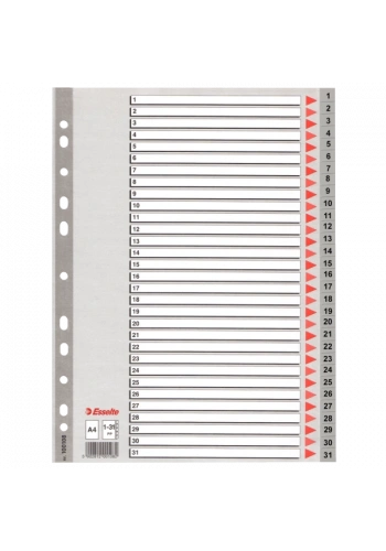Esselte Seperatör 1-31 Rakamlı Plastik A4 100108
