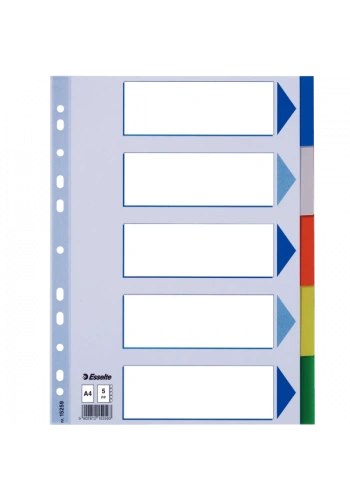 Esselte Seperatör 5 Renkli Plastik A4 15259