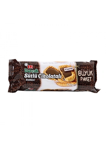 ETİ BURÇAK SÜTLÜ ÇİKOLATALI BİSKÜVİ 114gr