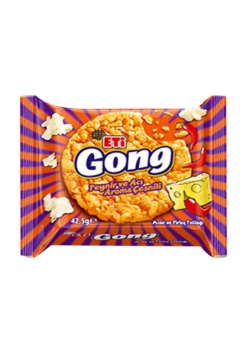 ETİ GONG PEYNİRLİ BAHARATLI MISIR VE PİRİNÇ PATLAĞI 34gr