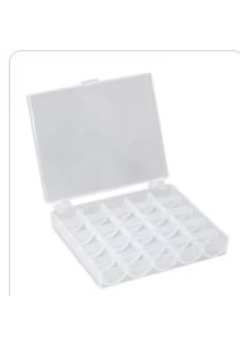 Ev Tipi Aile Dikiş Makinesi 25li Şeffaf Masura Saklama Kutusu