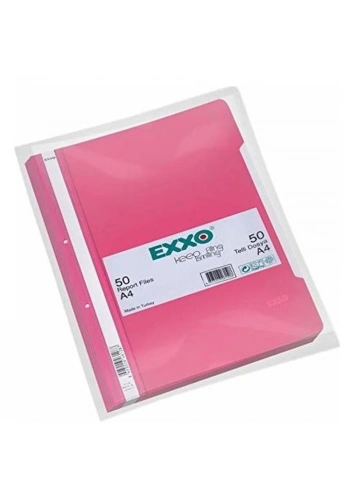 Exxo Telli Dosya Plastik A4 Pembe TT145