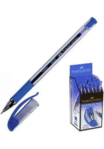 Faber Castell 1425 İğne Uçlu Tükenmez Kalem 50li Kutu MAVİ