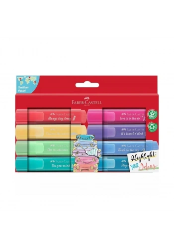 Faber Castell 8 Renk Textliner 46 Pastel İşaretleme Kalem Seti