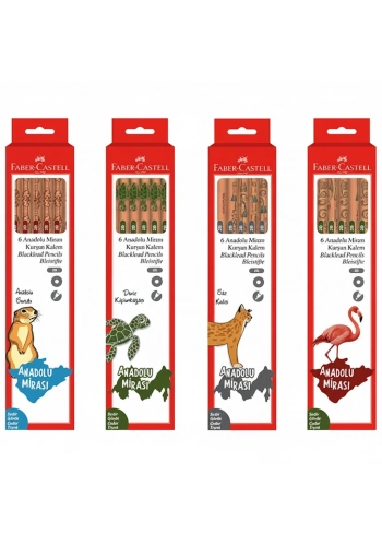 Faber-Castell Anadolu Mirası 6lı 2B Kurşun Kalem