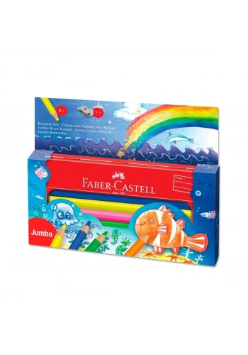 Faber Castell Boya Kalemi Metal Hediye Seti 8 Renk Parça