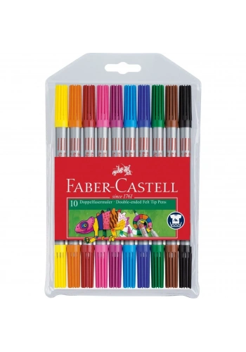 Faber Castell Çift Uçlu Keçeli Kalem Seti 10 Renk