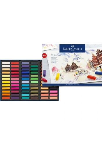 Faber Castell Creative Studio Toz (Soft) Pastel Boya Seti 72 Renk Yarım Boy (Mini)