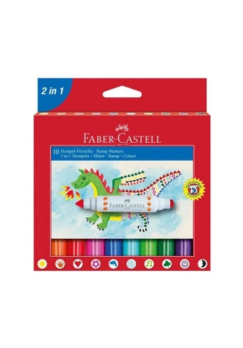 Faber Castell Damgalı Jumbo Keçeli Kalem 10 Renk
