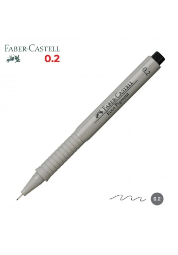 Faber Castell Ecco Pigment Teknik Çizim Kalemi Siyah 0.2mm