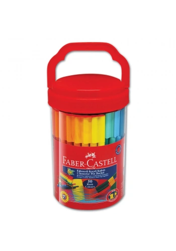 Faber Castell Eğlenceli Keçeli Kalem 50 Renk Plastik Kova
