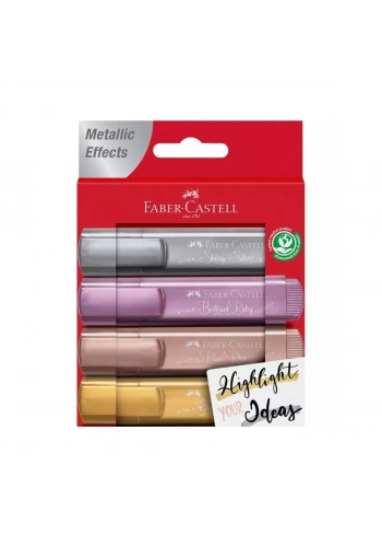 Faber Castell Fosforlu 46 Metalik Kalem Seti 4lü