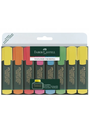 Faber Castell Fosforlu Kalem 6+2 Renk Poşet