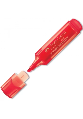 Faber-Castell Fosforlu Kalem Şeffaf Gövde Kırmızı 1546