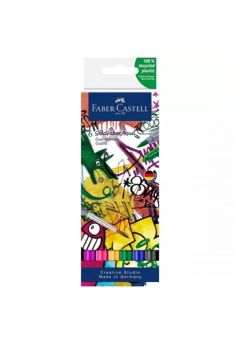 Faber Castell Goldfaber Aqua Çift Uçlu Marker Seti 6lı Graffiti