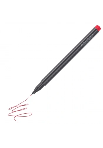 Faber Castell Grip Finepen 0.4 Keçeli Kalem Koyu Kırmızı