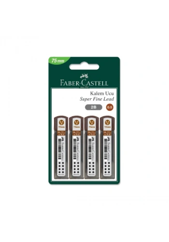 FABER-CASTELL KALEM UCU 0.5 2B 75mm 4LÜ BLİSTER (127520)