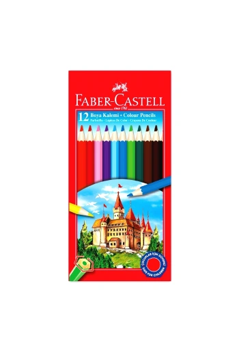 Faber Castell Karton Kutu Boya Kalemi 12 Renk Tam Boy