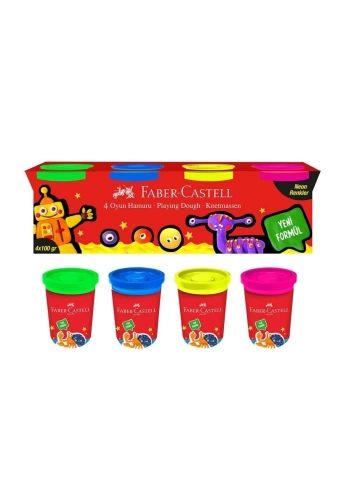 Faber-Castell Oyun Hamuru 100grx4 Neon Renkler