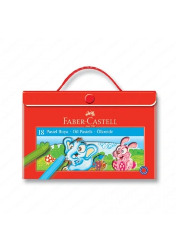 Faber Castell Plastik Çantalı Tutuculu Pastel Boya 18 Renk