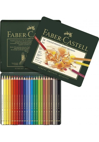 Faber Castell Polychromos Kuru Boya Kalemi Seti 24 Renk
