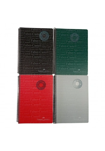 Faber Castell PP Kapak Spiralli Okul Defteri A4 120yp Kareli