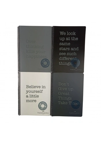 Faber Castell PP Kapak Spiralli Okul Defteri Rephrase A4 80yp Çizgili