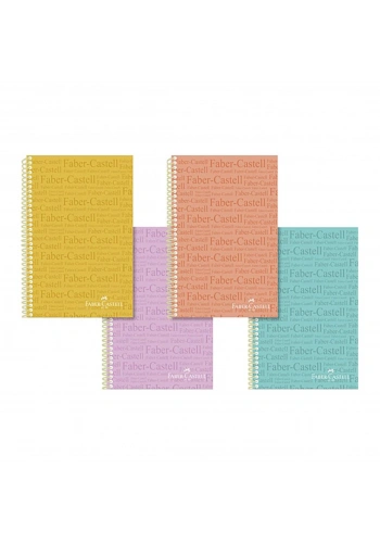 Faber Castell PP Kapak Spiralli Okul Defteri Typo A4 120yp Çizgili