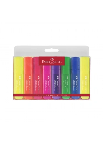 Faber Castell Şeffaf Gövde Fosforlu Kalem 6+2 Renk