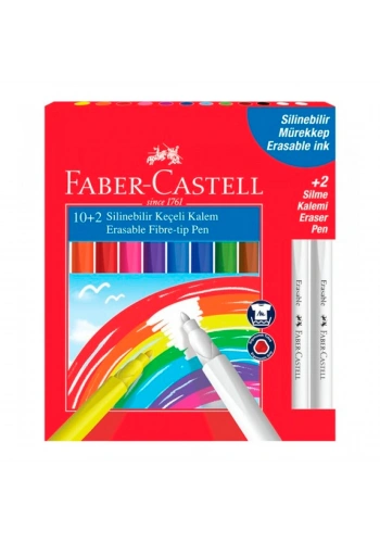Faber Castell Silinebilir Keçeli Kalem 10+2 Renk
