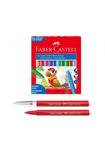 Faber Castell Super Comfort Keçeli Kalem 12 Renk