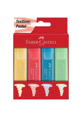 Faber-Castell Textliner 46 Pastel Kalem, 4lü set