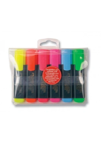 Faber Castell Textliner 48 Fosforlu İşaretleme Kalemi Seti 6 Renk