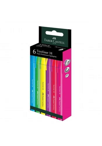 Faber Castell Textliner Fosforlu Kalem 38 Neon 6lı Set