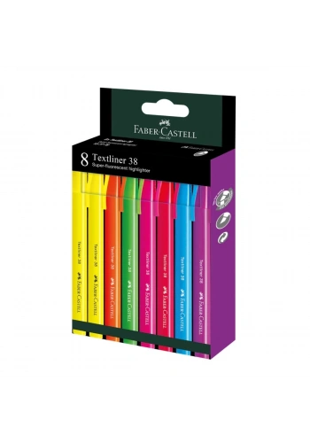 Faber Castell Textliner Fosforlu Kalem 38 Neon 8li Set