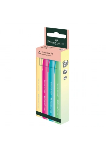 Faber Castell Textliner Fosforlu Kalem 38 Pastel 4lü Set