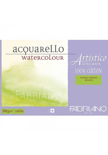 Fabriano Artistico Extra White Sulu Boya Defteri Blok Rough - Kalın Doku 300 gr. 31x41 cm. 12 yaprak
