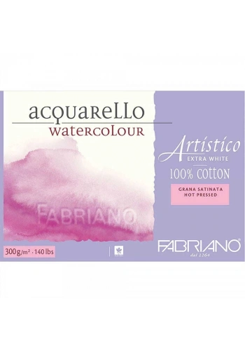 Fabriano Artistico Extra White Sulu Boya Defteri Sıcak Baskı - Düz Doku 300 gr. 18x26 cm. 12 yaprak