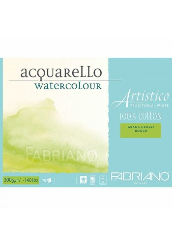 Fabriano Artistico Traditional White Sulu Boya Defteri Blok Rough - Kalın Doku 300 gr. 18x26 cm. 12 yaprak