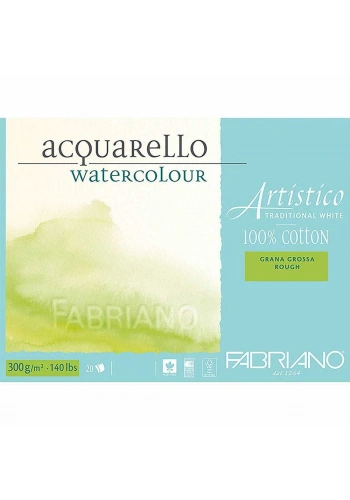 Fabriano Artistico Traditional White Sulu Boya Defteri Blok Rough - Kalın Doku 300 gr. 26x36 cm. 12 yaprak