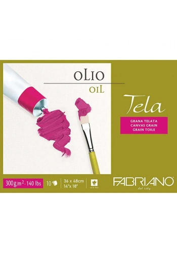 Fabriano Blocco Tela Canvas Tuval Dokulu Yağlı Boya Defteri 300 gr. 36x48 cm. 10 yaprak